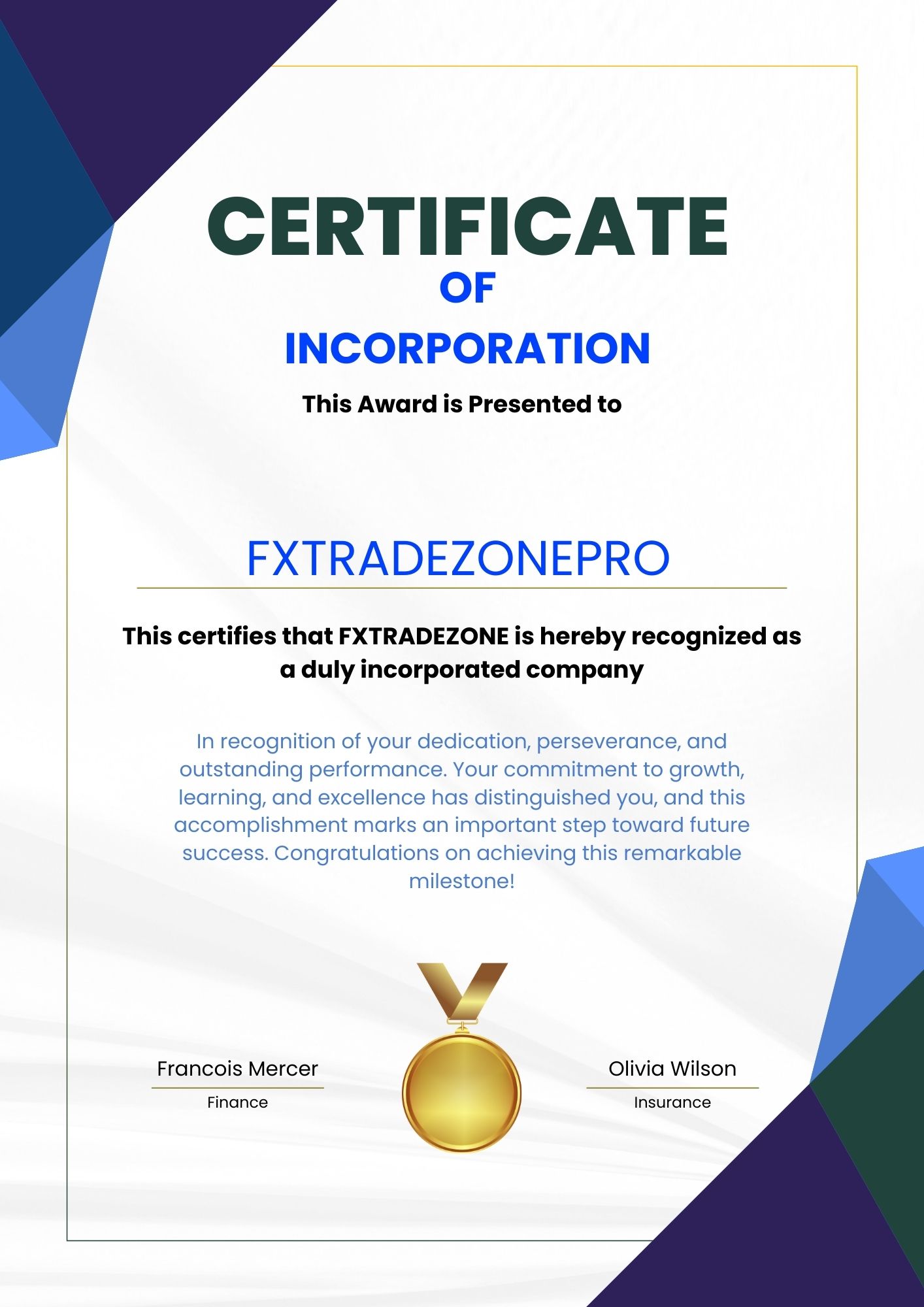 Certificate of Incorporation